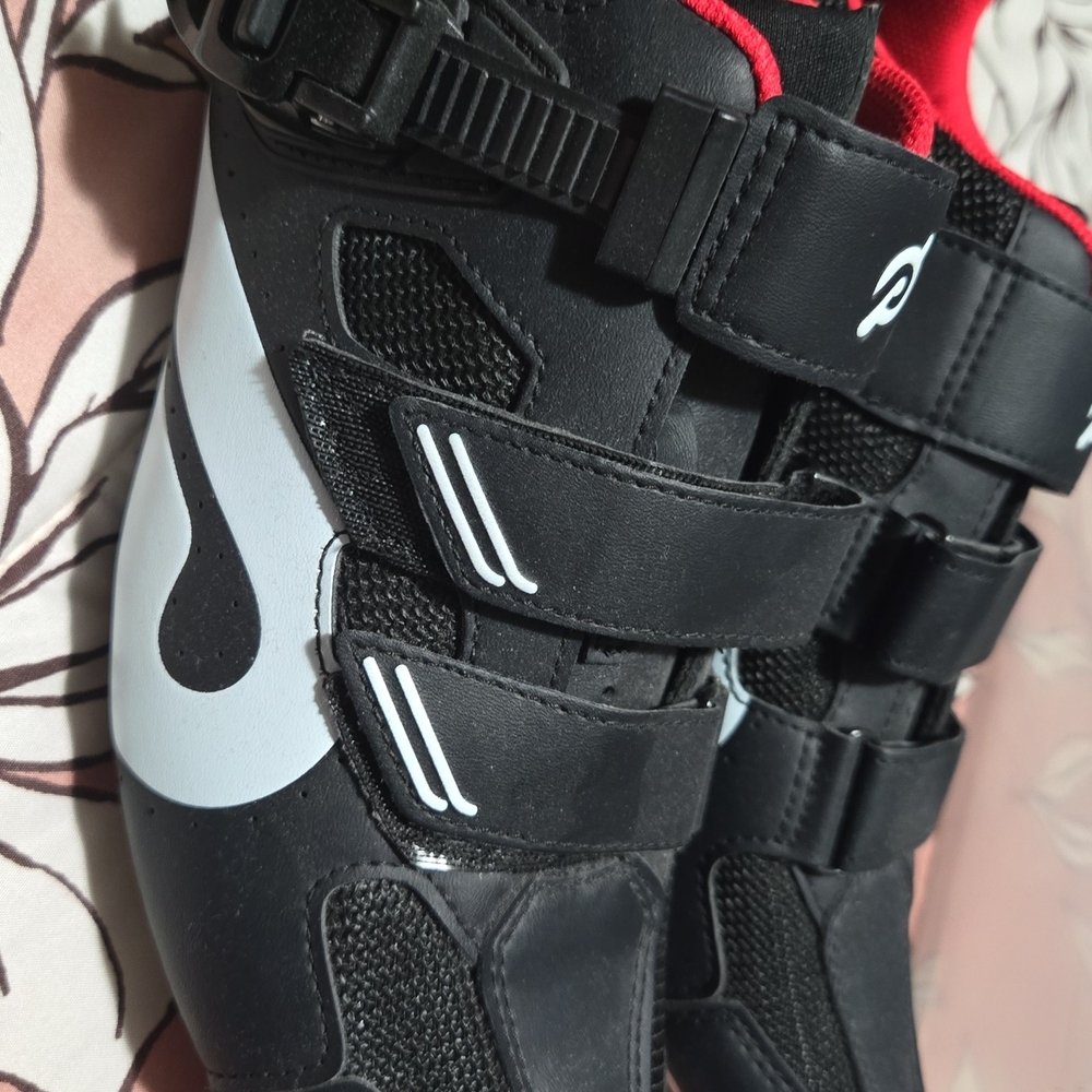Black and White PELOTON Cycling Shoes
